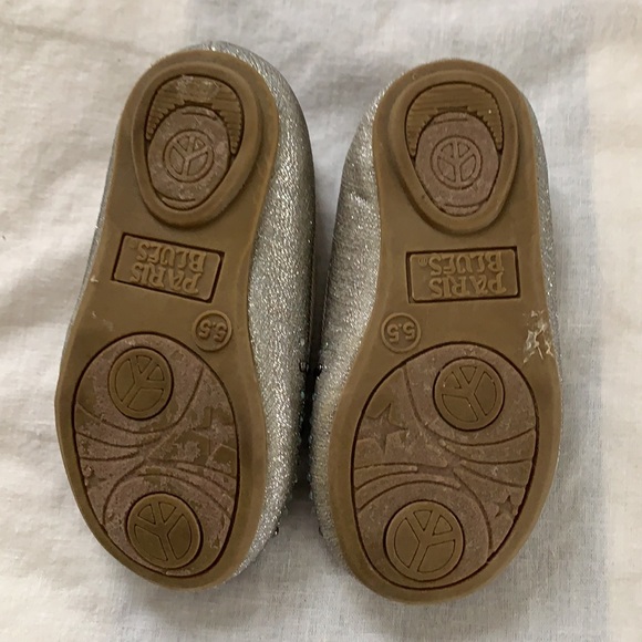 Silver sparkly rhinestone toddler shoes - Picture 2 of 3